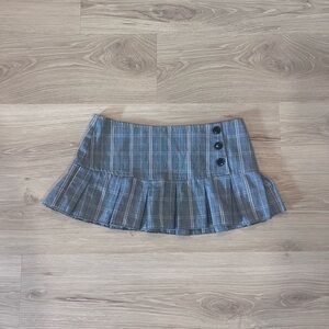 y2k grey mini skirt